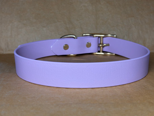 Collier Iris lilas Biothane pour chien, résistant et confortable