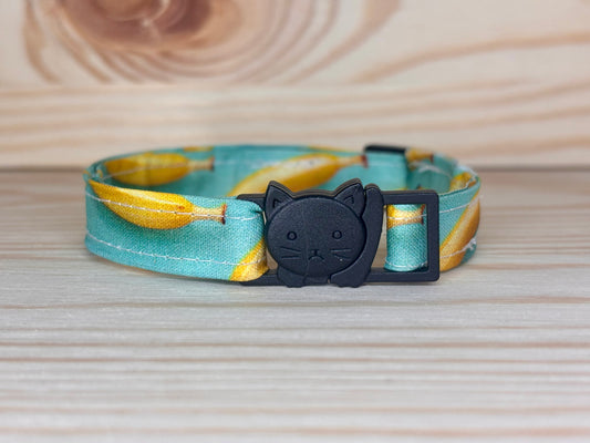 Collier pour chat fait main BANANOUCHKA motif bananes